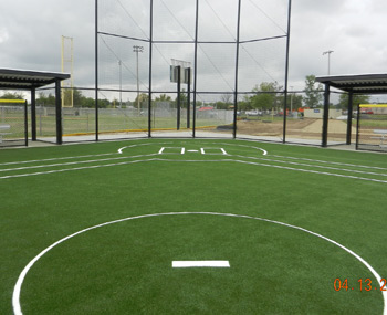 Artificial Grass Installation Equipment | SynLok Adhesives Mobility Baseball Field At Tilden Rogers Park